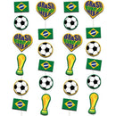 Copa Do Mundo Cortina Decorativa Brasil Pct.c/04