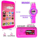 Brinquedo Telefone Celular Musical Relogio Infantil Pilhas