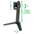 SUPORTE MESA MULTIVISÃO AJUSTA ALTURA + INCLINAÇÃO PARA MONITOR 10 A 24" PRETO