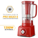 LIQUIDIFICADOR PHILCO PH900 COM FILTRO 12 VELOCIDADES 3 LITROS VERMELHO 127V