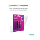 Pilha Recarregável Aa 2500mah Elgin