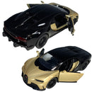 Miniatura Bugatti Chiron Carrinho De Ferro Abre Porta Carro