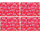 Kit 4 Jogos Americanos Impermeável Natal Ho Ho 43cmx34cm - UN / 4