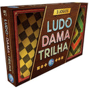 Jogo De Tabuleiro 3 Em 1: Ludo, Dama E Trilha