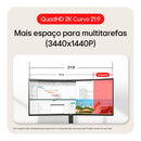 Monitor LG UltraWide Curvo QuadHD 2K de 34” PBP sRGB 99% HDR10 100Hz - 34WR50QK-B