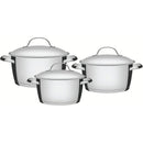 Jogo De Panelas Tramontina Allegra 3 Peças Aço Inox Fundo Triplo
