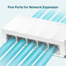 SWITCH DE MESA COM 5 PORTAS TP-LINK LS1005 V2 10/100 MBPS