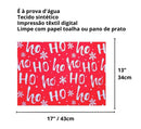 Kit 4 Jogos Americanos Impermeável Natal Ho Ho 43cmx34cm - UN / 4
