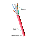 Cabo Lan Mpt Cat6 U/utp 23awgx4p 305 Metros Cmx Vermelho 53040541