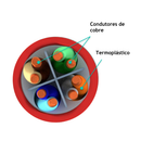 Cabo Lan Mpt Cat6 U/utp 23awgx4p 305 Metros Cmx Vermelho 53040541