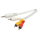 CABO P2 4C + 3 RCA 1,8 METROS NÍQUEL PARA IPOD