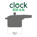 PANELA DE PRESSÃO CLOCK CLIPSO ECO POLIDA 4,5L