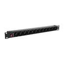 PROTETOR ELETRÔNICO INTELBRAS 12 TOMADAS PARA RACK EPR212 - PRETO