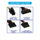 FONTE ATX EVUS FT-200W ATX 200W REAL 20/24P 3 SATA COM CABO