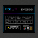 FONTE ATX GAMER EVUS EVG600 ARGB 600W 80 PLUS BRONZE
