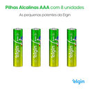 Pilha Alcalina Aaa Elgin Pacote Promocional Pague 7 Leve 8