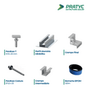 KIT PERFIL MINI TRILHO PRATYC 55 CM