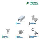 ESTRUTURA TELHA COLONIAL PARA 4 PLACAS PRATYC