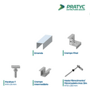 ESTRUTURA TELHA FIBROMADEIRA PARA 4 PLACAS PRATYC