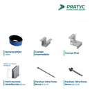 KIT PERFIL MINI TRILHO ALTO PRATYC 55CM