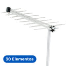ANTENA EXTERNA AQUÁRIO LOG PARA TV 30 ELEMENTOS - LU-30