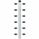 Haste 25x25 1 Metro C/12 - Castanhas E Ganchos (passagem) Aluminio Cerca Eletrica Securi Service