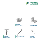 ESTRUTURA TELHA CALHETAO 4 PLACAS PRATYC
