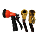 MANGUEIRA KEPPER POLIÉSTER 22MTS CONECTOR DE METAL LARANJA COM PRETO