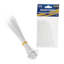 ABRAÇADEIRA DE NYLON WESTERN 2,5 X 10CM COM 100 UNIDADES BRANCA