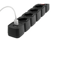 PROTETOR ELETRÔNICO INTELBRAS EPE204 4 TOMADAS 2 USB PRETO