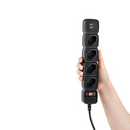 PROTETOR ELETRÔNICO INTELBRAS EPE204 USB+ 4 TOMADAS 2 USB PRETO