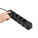 PROTETOR ELETRÔNICO INTELBRAS EPE204 USB+ 4 TOMADAS 2 USB PRETO