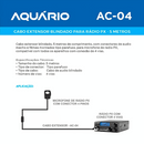 CABO EXTENSOR PARA MICROFONE PTT AQUÁRIO AC-04 4 PINOS 5M