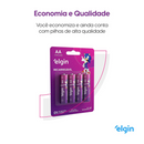 PILHA RECARREGÁVEL ELGIN AA 2700MAH BLISTER COM 4 UNIDADES