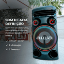 CAIXA DE SOM TORRE AIWA T1W-02 1600W BLUETOOTH