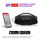CAIXA DE SOM BOOMBOX PLUS AIWA BBS-01B 200W BLUETOOTH