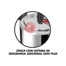 PANELA DE PRESSÃO CLOCK 7,0L COM FECHAMENTO INTERNO ALUMÍNIO POLIDO