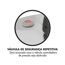 PANELA DE PRESSÃO CLOCK 7,0L COM FECHAMENTO INTERNO ALUMÍNIO POLIDO