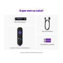 STREAMING STICK ROKU FULL HD COM CONTROLE DE VOZ