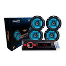 KIT RÁDIO + 4 ALTO FALANTES 6,5" 50W ROADSTAR RS-2670BR SMART LINE