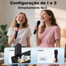 Microfone Sem Fio Leson Party Voice Recarregável 02 Bastões