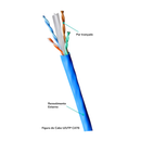 Cabo Lan Mpt Cat6 U/utp 23awgx4p 305 Metros Cmx Azul 53040545