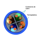 Cabo Lan Mpt Cat6 U/utp 23awgx4p 305 Metros Cmx Azul 53040545