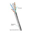 Cabo Lan Mpt Cat6 U/utp 23awgx4p 305 Metros Cmx Cinza 53040548