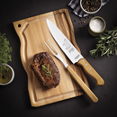 Kit Churrasco Tramontina Com Tábua E Cabos Em Madeira Natural 03 Peças