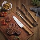 Jogo Para Churrasco Tramontina Com Cabos De Madeira Natural 03 Peças