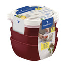 Jogo De Potes Tramontina Mixcolor 03 Peças 300ml Vermelho