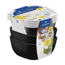 Jogo De Potes Tramontina Mixcolor 03 Peças 600ml Preto