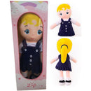 Boneca De Pelúcia Flora Com Vestido Marinho 35cm