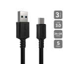 Cabo Usb A 3.0 Macho P/ Usb Tipo-c - Preto - 3 Metros - Pucap3-3
